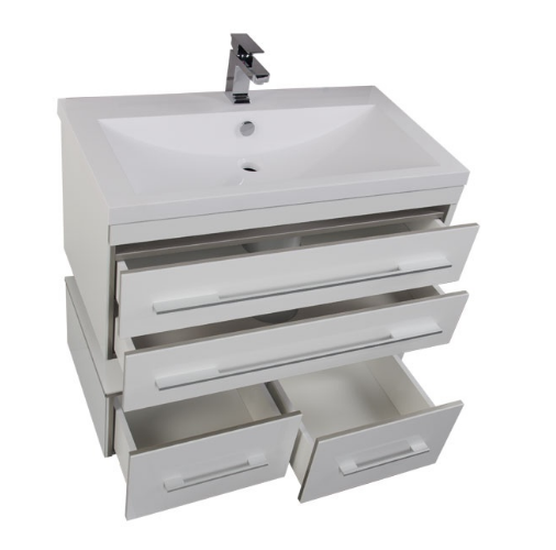 Тумба под раковину Aquanet Верона 00172335 90 белая, подвесная