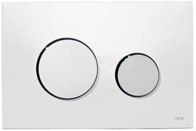 Кнопка смыва Tece Loop 9240660 белое стекло, кнопки хром