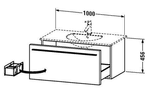 Тумба с раковиной Duravit X-Large 100 венге