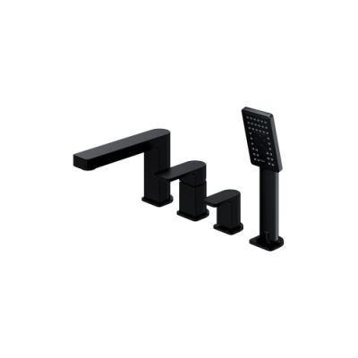 Смеситель Omnires Baretti BA7832BL на борт ванны, черный