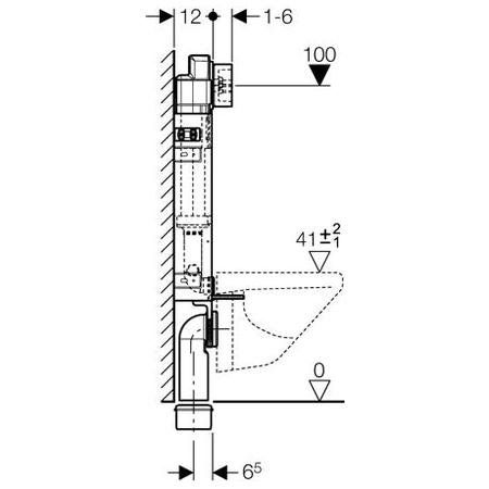 Смывной бачок скрытого монтажа Geberit Kombifix UP820 110.170.00.1