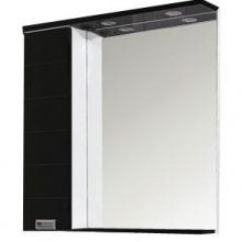 Шкаф-зеркало Aquanet Сити 85 черный