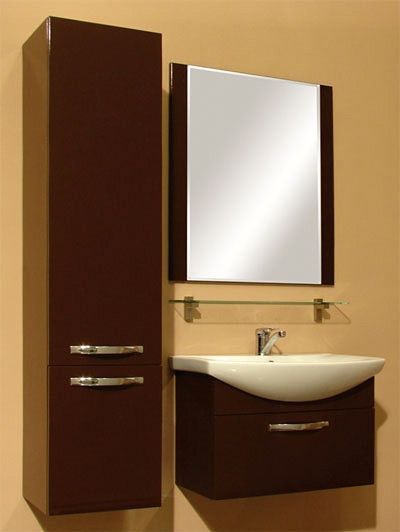 Шкаф-пенал Aquaton Ария М 1A124403AA430 34 темно-коричневый