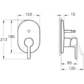 Смеситель VitrA Matrix A42258EXP для ванны