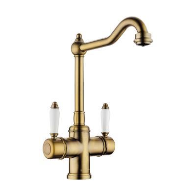 Смеситель для кухни Omoikiri Tottori-AB 4994009, античная латунь