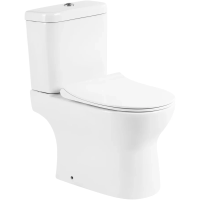 Унитаз напольный BelBagno Steam BB130CPR/SC безободковый, без бачка, с сиденьем микролифт, белый