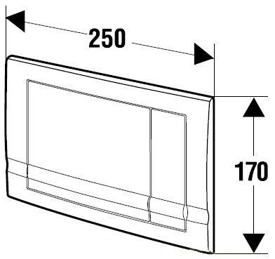 Кнопка смыва Schwab Riva Duo Mini 5250039 матовый хром
