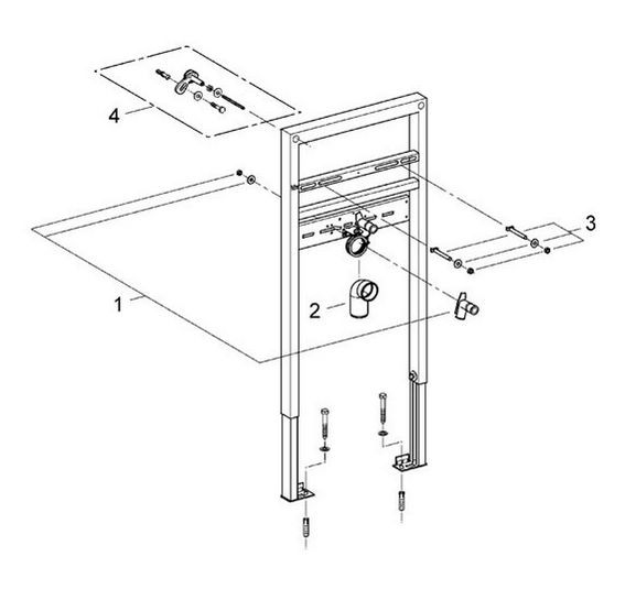 Система инсталляции Grohe Rapid SL 38541000 для раковин