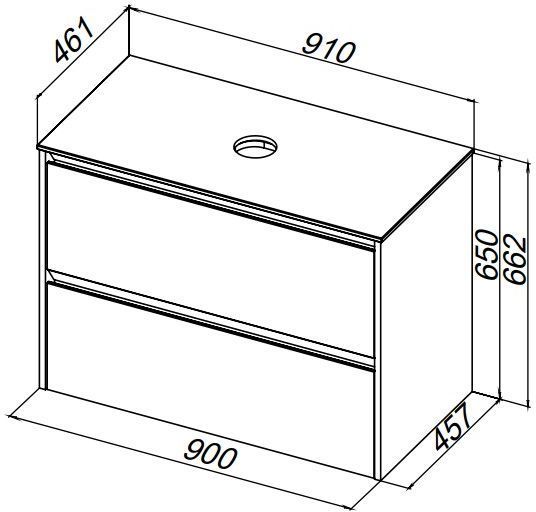 Тумба под раковину Allen Brau Activity 90 1.34013.PGM платина матовый/олива браш