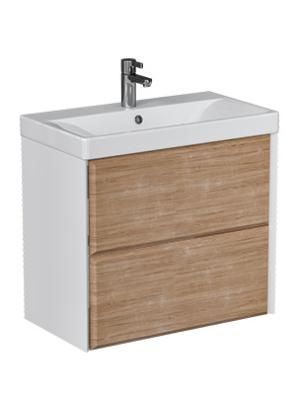 Тумба подвесная Velvex Gesso 70.2Y, белый/дуб сонома (tp.GES.9696.70.2Y белый матовый/дуб сонома)