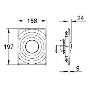 Кнопка смыва Grohe Surf 38574000 хром