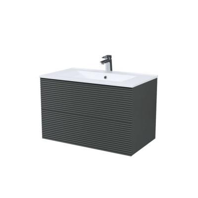 Тумба с умывальником подвесная IDDIS Bild 80 см, темно-серый (BISLL8CL0GUV0iSG95WQK)