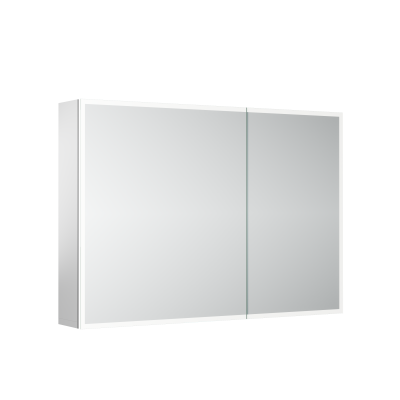 Зеркальный шкаф для ванной комнаты из алюминия SANCOS Evoke1000x700х136 мм с LED подсветкой,  SC80100