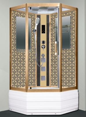 Душевая кабина Niagara Lux 7719G 90х90 см, золото