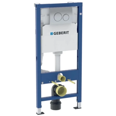 Инсталляция для унитаза Geberit Duofix Delta 20 458.134.21.2 с кнопкой смыва, хром