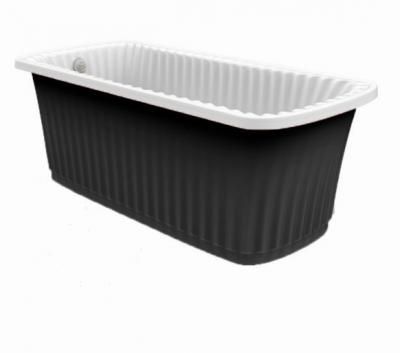 Ванна акриловая Migliori Olivia Panello ML.OLV-40.101.NR.CR 174х83 черная панель, хром