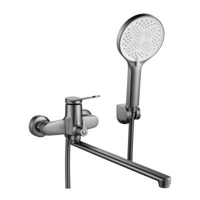 Смеситель для ванны Shevanik S6AK22RP2TLR оружейная сталь