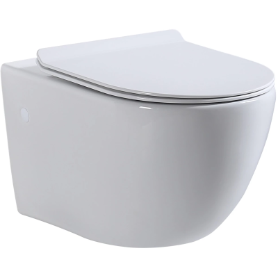 Унитаз подвесной beWash Lusso BKWHR004550 безободковый, с сиденьем микролифт, белый