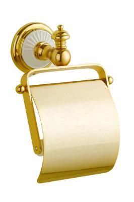 Держатель для туалетной бумаги с крышкой palazzo boheme palazzo 10101, золото