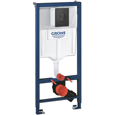 Инсталляция для унитаза Grohe Rapid SL 38721BL1 с кнопкой смыва, черный матовый