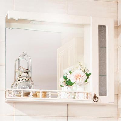 Зеркало со шкафчиком и балюстрадой Бриклаер КАНТРИ 85SB, бежевый дуб прованс