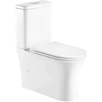 Унитаз-компакт WeltWasser Telbach 001GL-WT безободковый, с сиденьем микролифт, белый