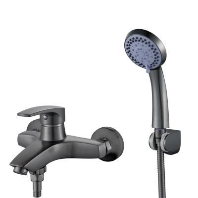 Смеситель для ванны однорычажный  Shevanik S5002T, Оружейная сталь