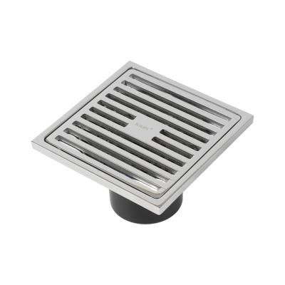 Трап душевой, вертикальный выпуск, сухой затвор, 10х10см, хром матовый, IDDIS, 980CV10SB3DDZ