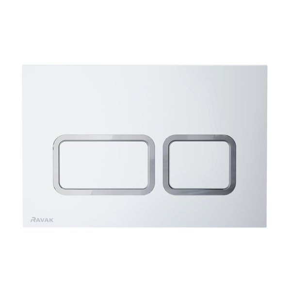 Кнопка инсталяционная TWIN Flat сатин X01739