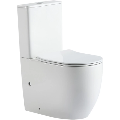 Унитаз-компакт Abber Bequem AC1110T безободковый, торнадо, с сиденьем микролифт, белый