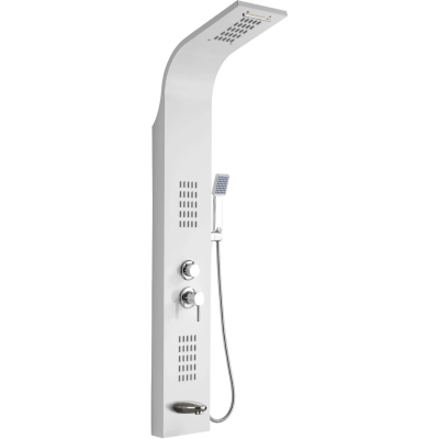 Душевая панель Ceruttispa Virginia CT9990 со смесителем, белый матовый