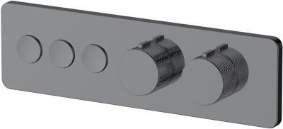 Смеситель для душа Allen Brau Liberty 5.SM33GS00YY3-MBMGHP (с внутренней частью, 3 выхода) графит браш