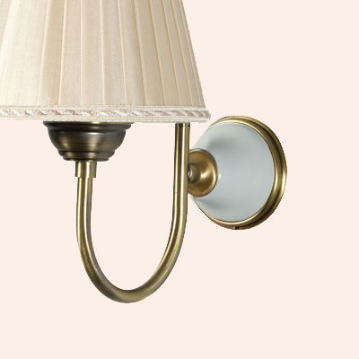 Светильник Tiffany World Harmony настенный без абажура, белый/бронза