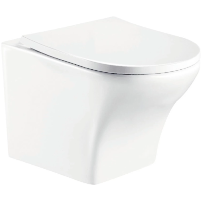 Унитаз подвесной WeltWasser Odenbach 004GL-WT безободковый, с сиденьем микролифт, белый