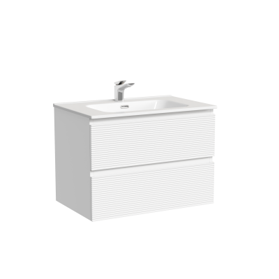 Тумба подвесная SANCOS Folk 690х445х500, c двумя ящиками оснащенными доводчиками, Bianco, FL70W