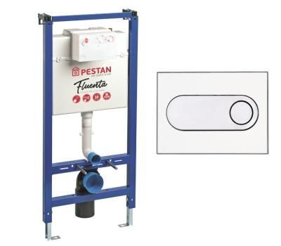 Инсталляция Pestan в комплекте с кнопкой Fluenta Onyx белый (SET40006356OW)