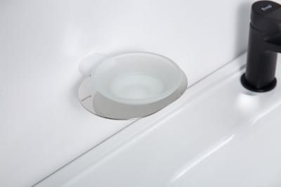 Мыльница стеклянная Gappo G3LU09EM02QA-8SO, хром/белая