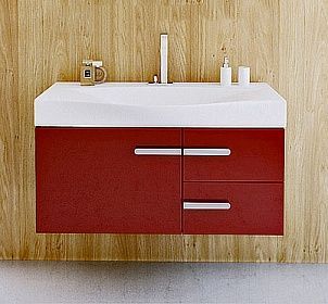 Тумба с раковиной Aqwella Европа Eu.01.10/RED 100 бордо
