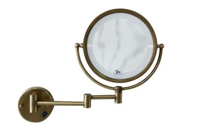 Косметическое зеркало Boheme Medici 501 двустороннее, с подсветкой, с увеличением, бронза