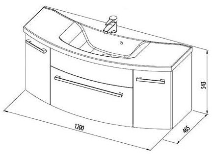 Тумба под раковину Aquanet Тренто 00156500 120 белая