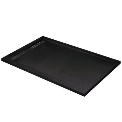 Поддон для душа из искусственного мрамора Cezares TRAY-AS-AH-120/90-30-NERO черный