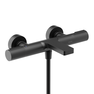 Термостатический смеситель для ванны и душа SANCOS Etna, черный матовый,  SC9006MB