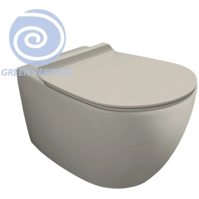 Унитаз подвесной Simas Vignoni VI18VERT sabbia matt безободковый, торнадо, песочный матовый