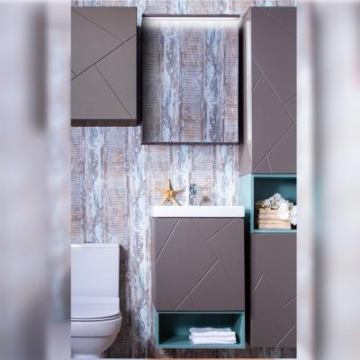 Комплект мебели для ванной Бриклаер КРИСТАЛЛ 50Z, графит/муссон