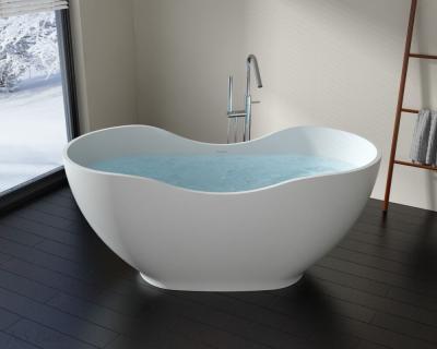 Ванна из искусственного камня NS Bath NSB-16679G 166х80 глянцевая, белый
