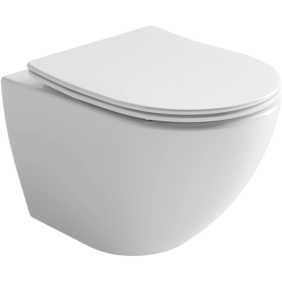 Унитаз подвесной Ceramica Nova Metropol CN4002T безободковый, торнадо, с сиденьем микролифт, белый