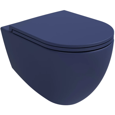 Унитаз подвесной Isvea Infinity 10NF02001-2Z безободковый, синий матовый