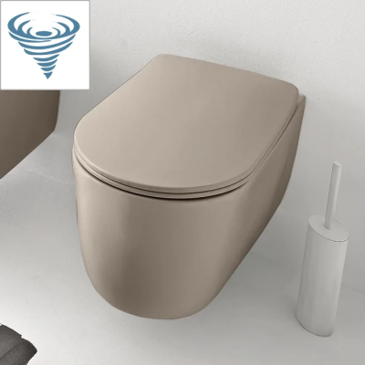 Унитаз подвесной Kerasan Nolita 531581 безободковый, торнадо, фундук матовый