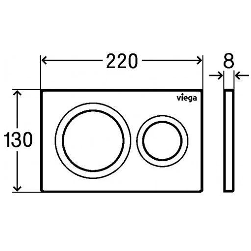 Кнопка смыва Viega Visign for Style 20 796389 черный матовый