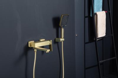 Смеситель для ванны Frap F3291-3, сатин золотой